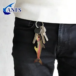ANFS Llavero trucha arcoíris abrebotellas para pescadores