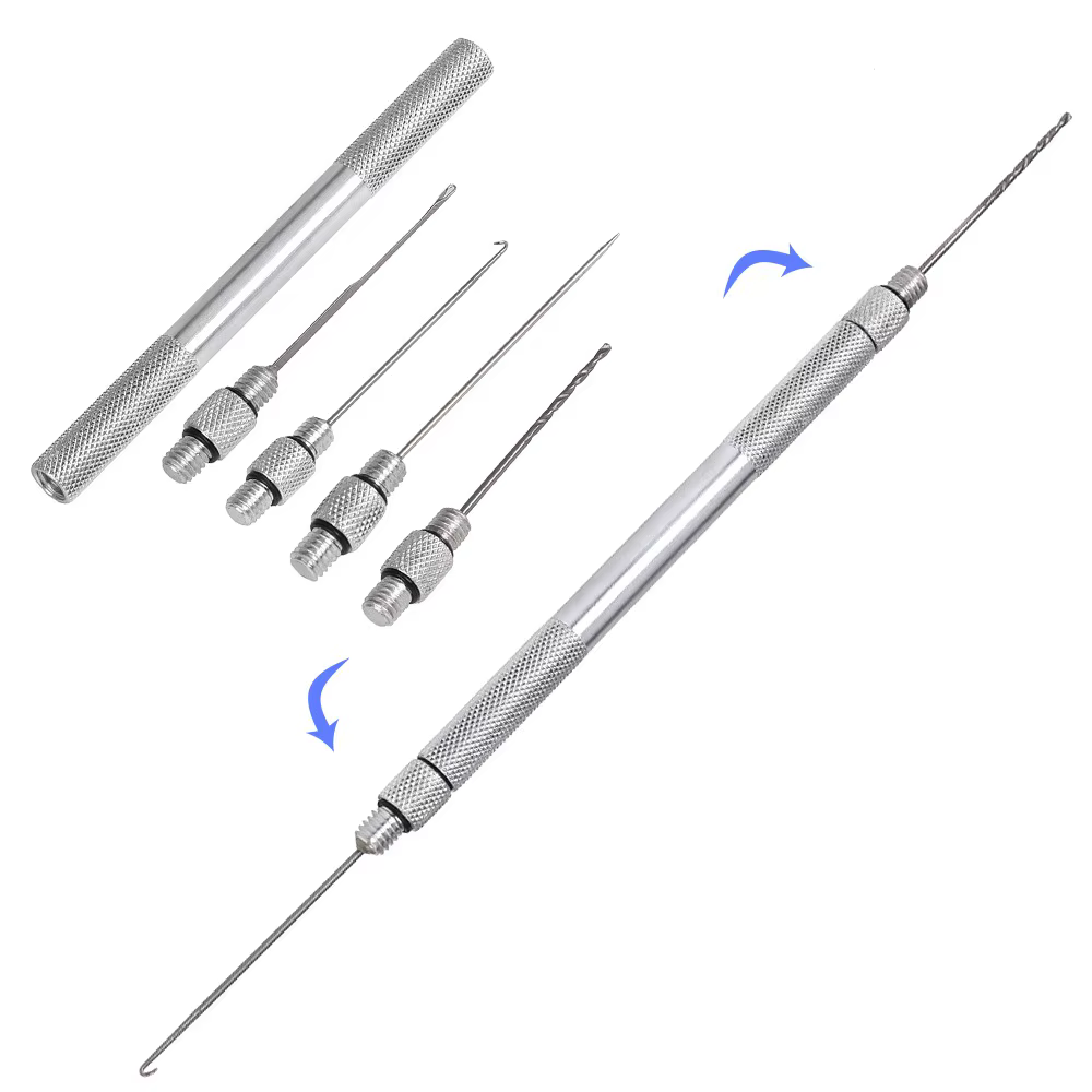 Kit de Señuelos para Boilies con Tijeras, Aguja y Barrena