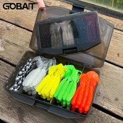 GOBAIT Vinilos Cola T con Jig Head para pesca