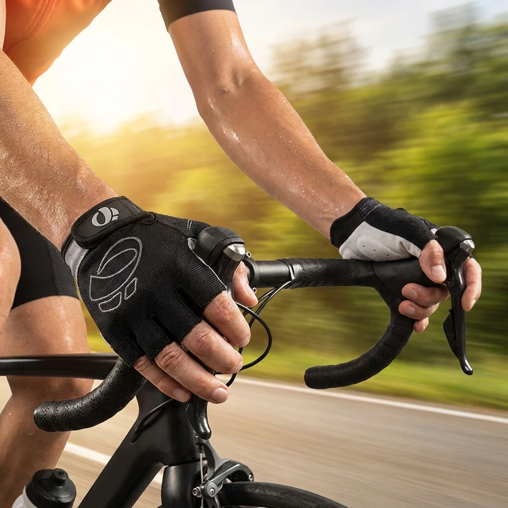 Guantes de ciclismo de medio dedo con agarre antideslizante