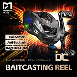 Carrete baitcasting FISHINFANS Rexcast DC–anillas carbono, largo alcance