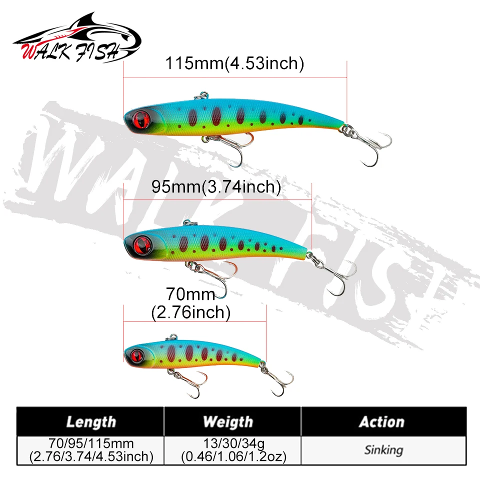 VIB Walk Fish con cascabel – señuelo hundible para depredadores - imagen 4
