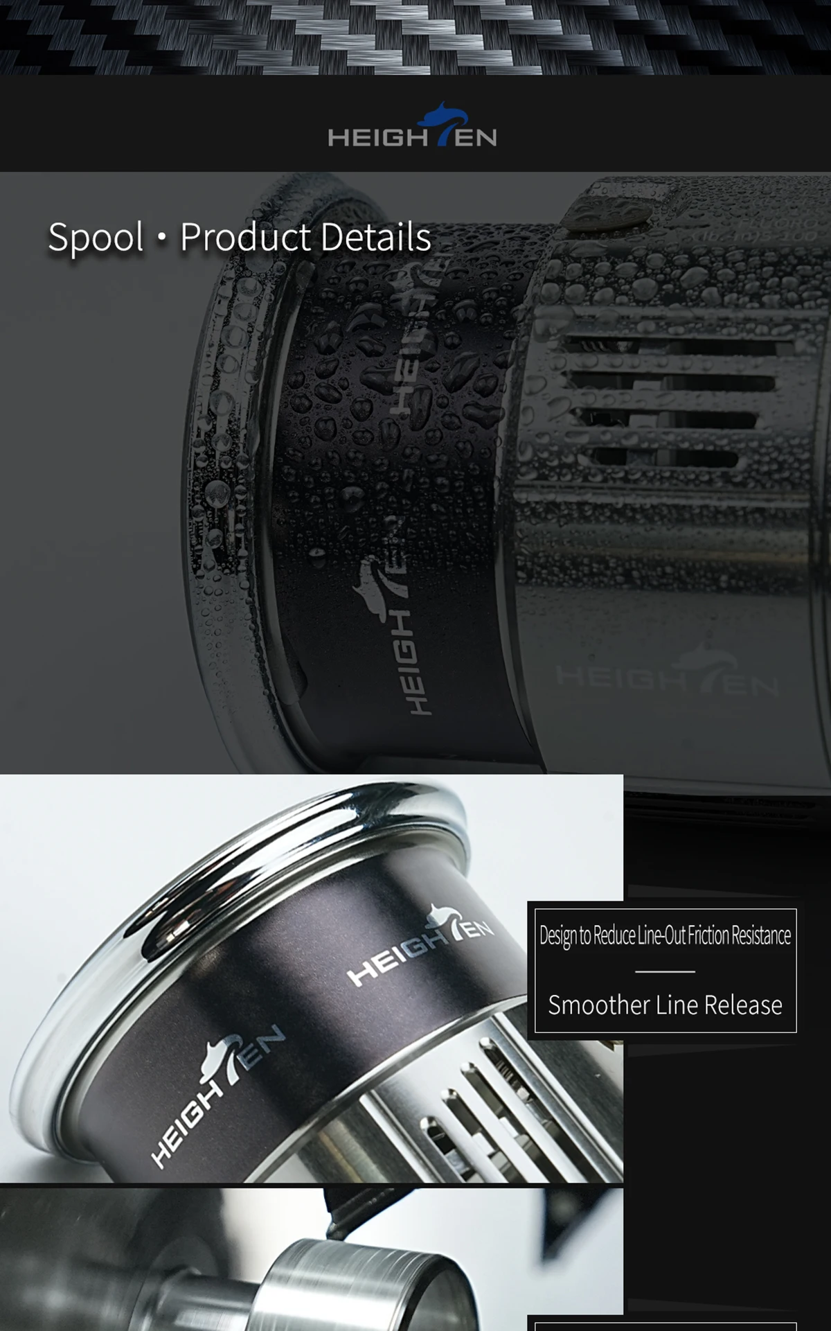 Detalle del enganche del spool HEIGHTEN