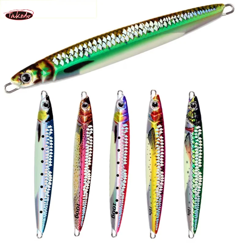 TAKEDO MJ08 Señuelo de jigging con recubrimiento UV y abdomen luminoso - imagen 3