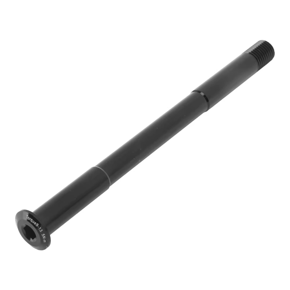 Eje pasante de aluminio para bicicleta en detalle