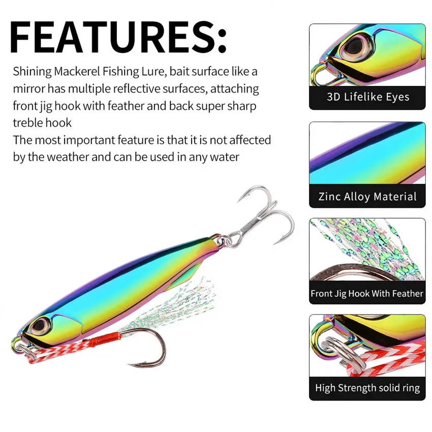 Aorace Cuchara Jig Metal 30g – Señuelo para lubina desde costa - imagen 5