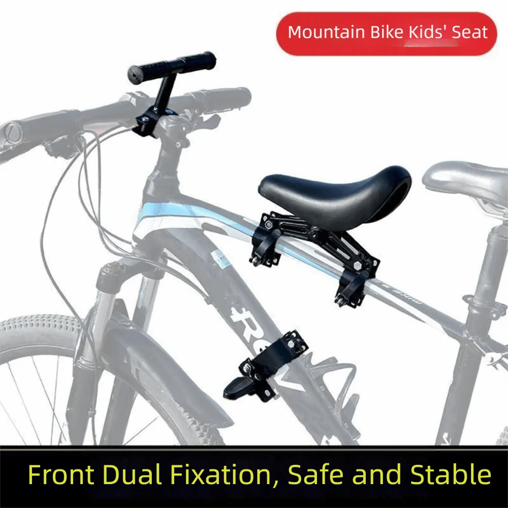 Asiento delantero bicicleta con manillar desmontaje rápido negro - imagen 2