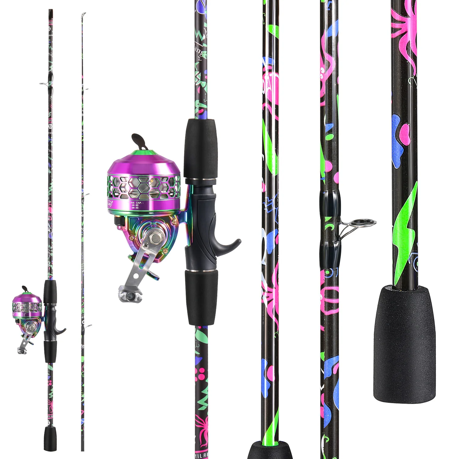 Combo caña y carrete pesca agua dulce