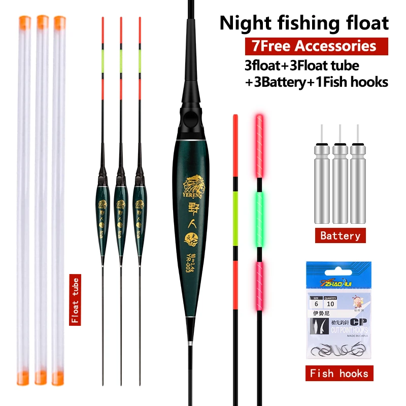 Flotador luminoso nano para pesca