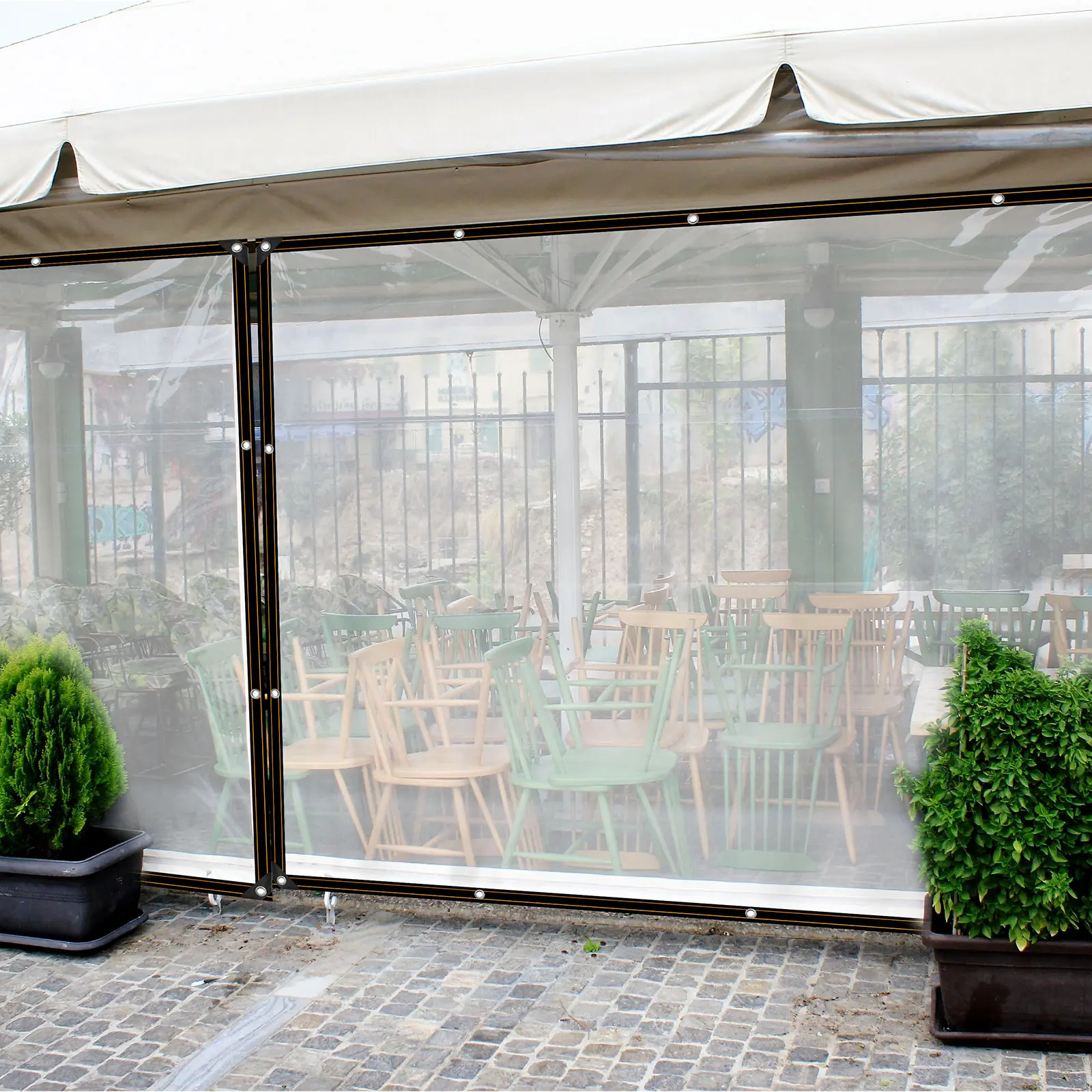 Goture Lona Transparente Impermeable Gruesa para Exteriores y Jardín - imagen 5