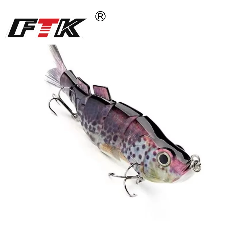FTK Señuelo de pesca articulado Minnow con ojos tridimensionales - imagen 4