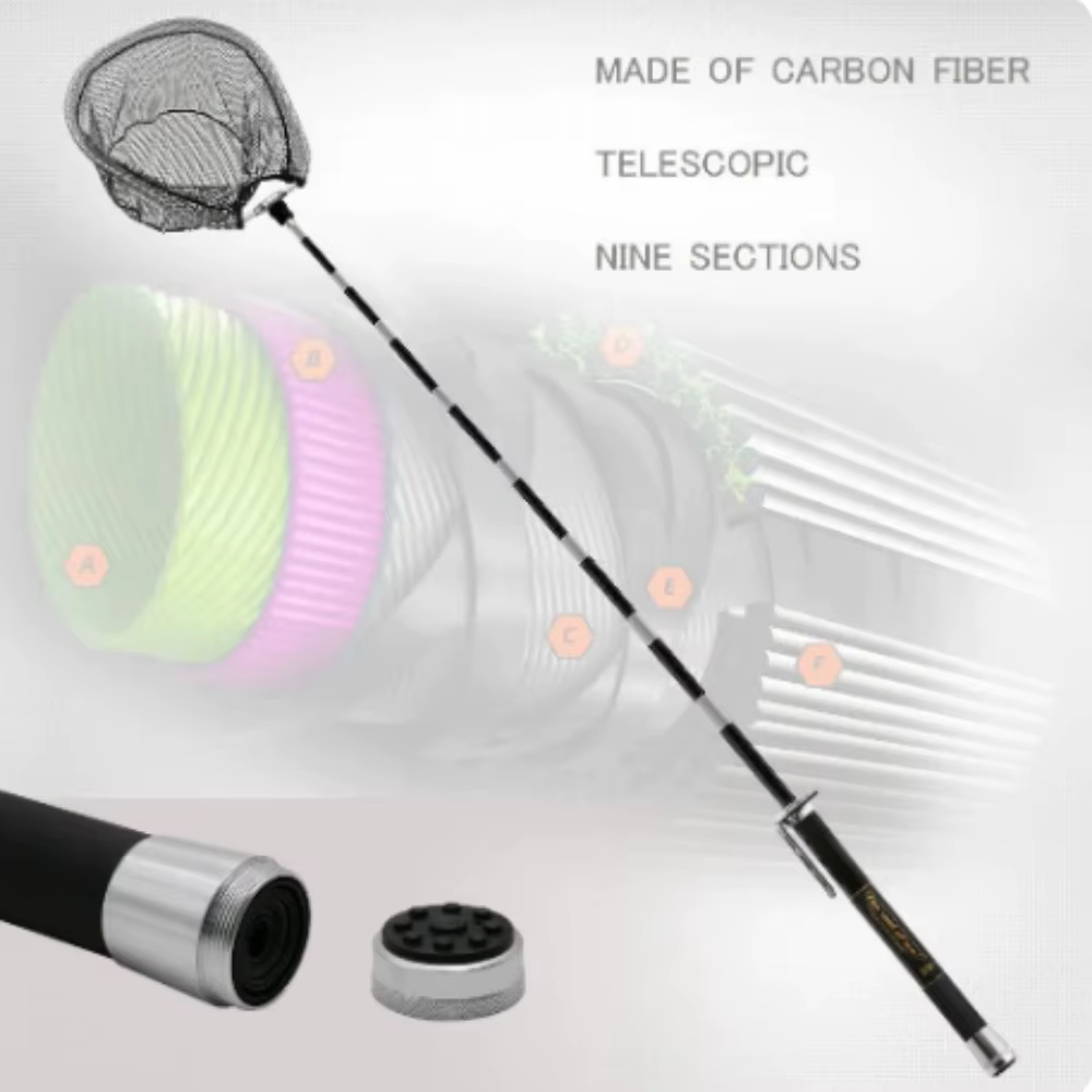 Red de Pesca Retráctil Sanlike – Mango Extensible Carbono - imagen 2