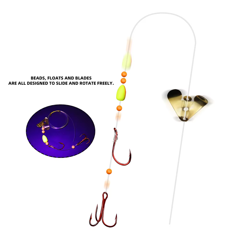 Aparejo Giratorio ZYZHE para Lucioperca – Jig Alta Velocidad BKK Rojo - imagen 5