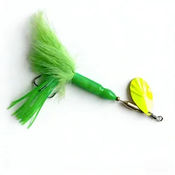 Spinner Bucktail Musky Pike – Metal pesado con plumas artificiales