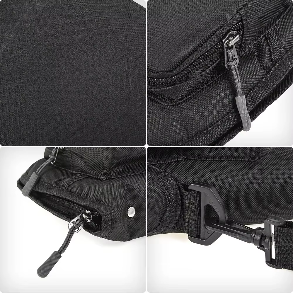 Bolsa de pesca con mosca con correa de hombro ajustable desplegada