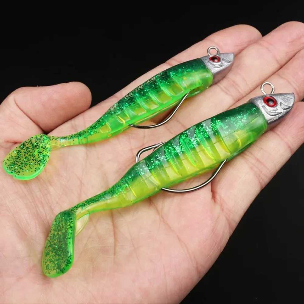 Señuelo Swimbait con Jig Head metálico para lubina - imagen 4