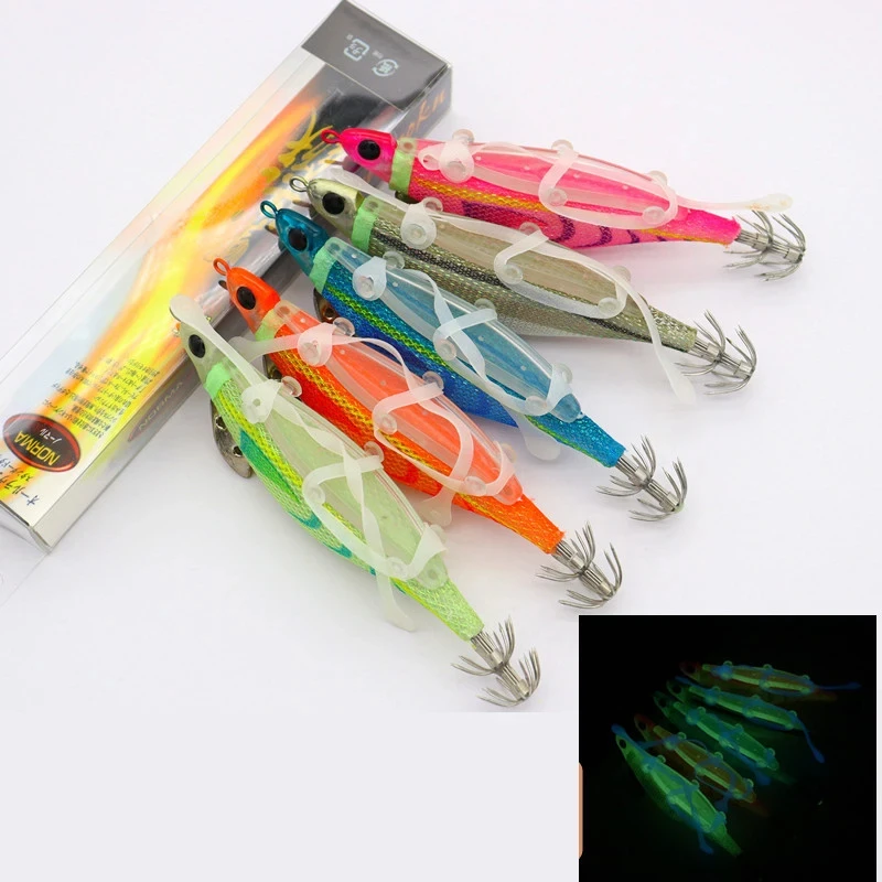 Señuelos luminosos para pesca de mar – Calamar y camarón - imagen 3