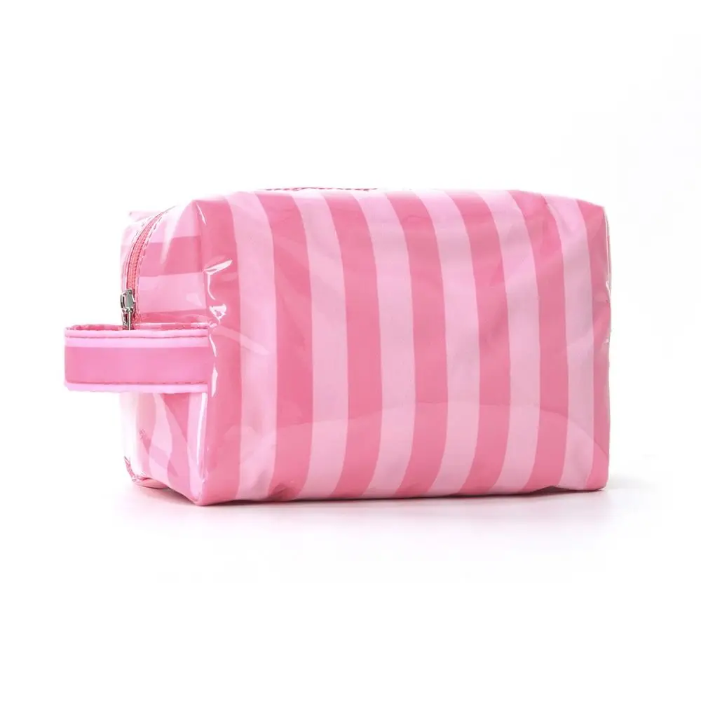 Bolsa impermeable de PVC con rayas y estampado de leopardo para viaje - imagen 4