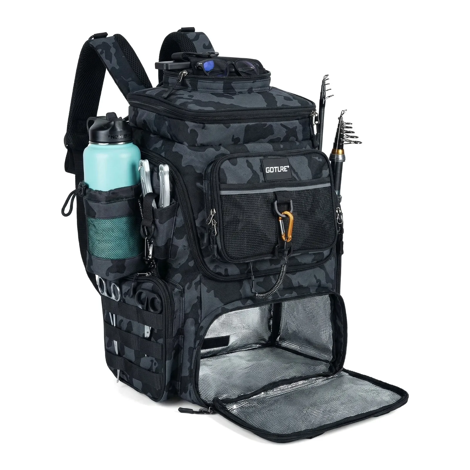 Mochila de pesca Goture grande impermeable antideslizante con base