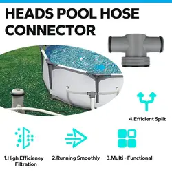 Adaptador manguera piscina plástico 3 vías resistente a fugas