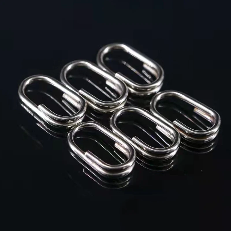 Anillos Divididos Ovalados Inoxidables – Conector Señuelos Agua Salada - imagen 4