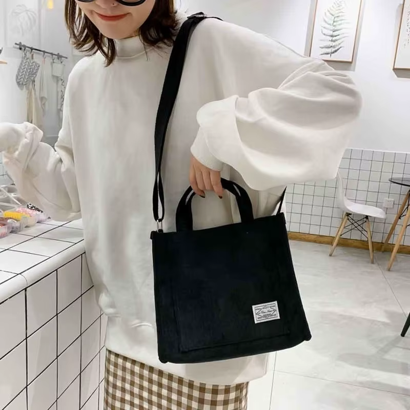Bolso de pesca Retro Vintage pana lona algodón cremallera - imagen 2