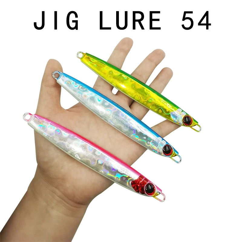 Señuelo jig metálico con acabado láser reflectante