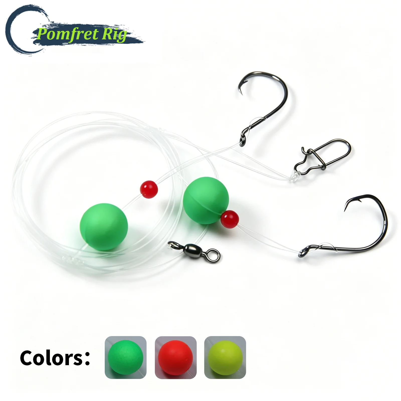 Kit de pesca pompano con flotadores de espuma y anzuelos circulares