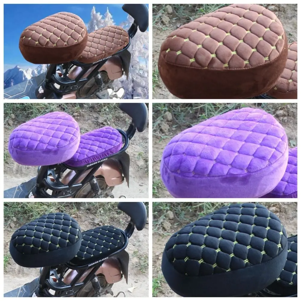 Fundas de asiento para bicicleta eléctrica, franela y lana gruesa - imagen 5