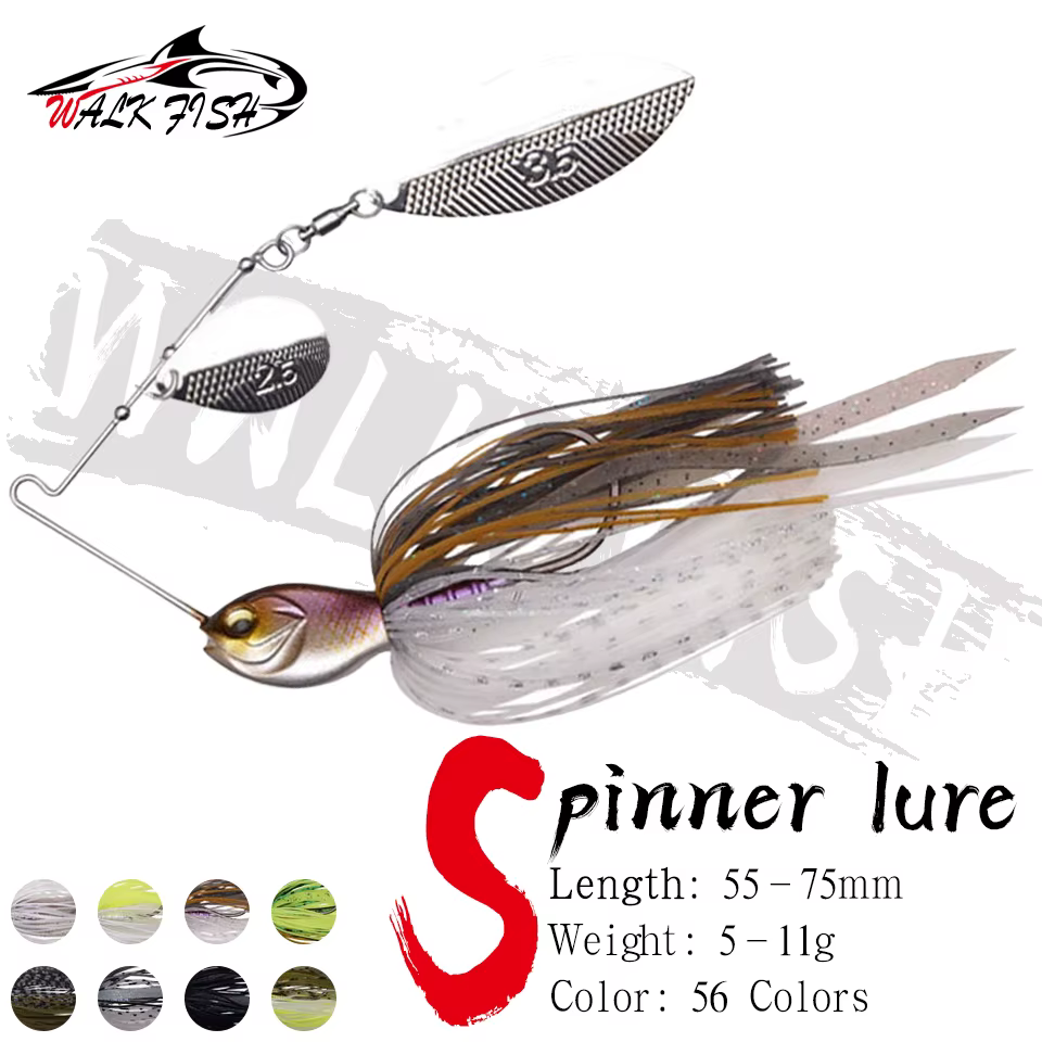 WALK FISH Spinnerbait Metal – Señuelo giratorio para lucio - imagen 3