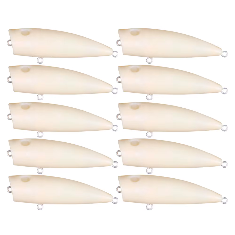 Popper blanco de superficie 7 cm – Señuelo duro para lubina y perca