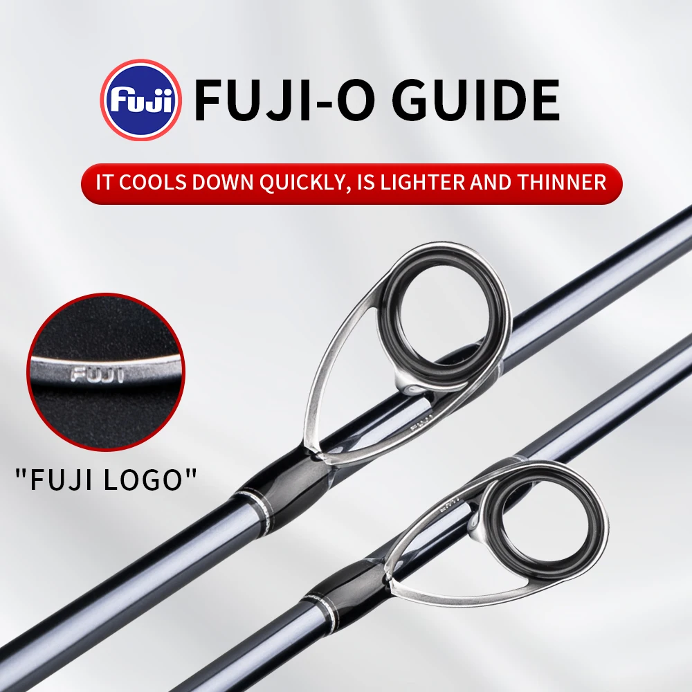 FISHINGFANS Slow Pitch Jigging caña alto carbono Fuji O Guide
