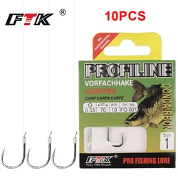 Anzuelos pre-atados para carpa PROFILELINE FTK con monofilamento