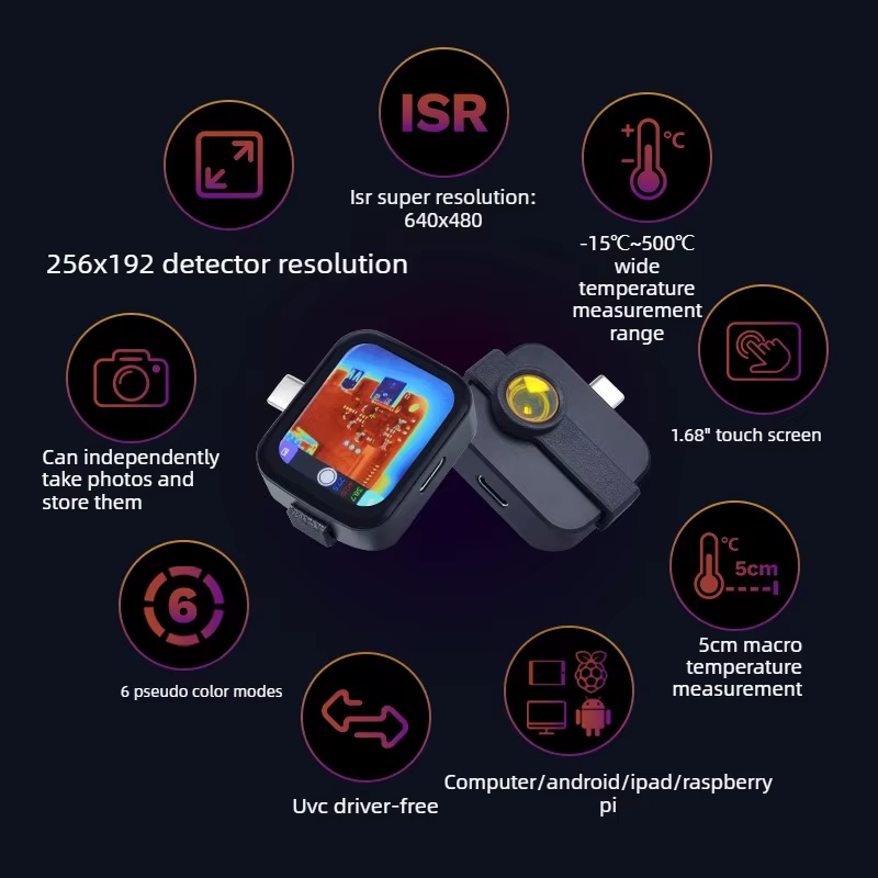 Cámara termográfica T256S con IA USB-C para inspección y reparación - imagen 2
