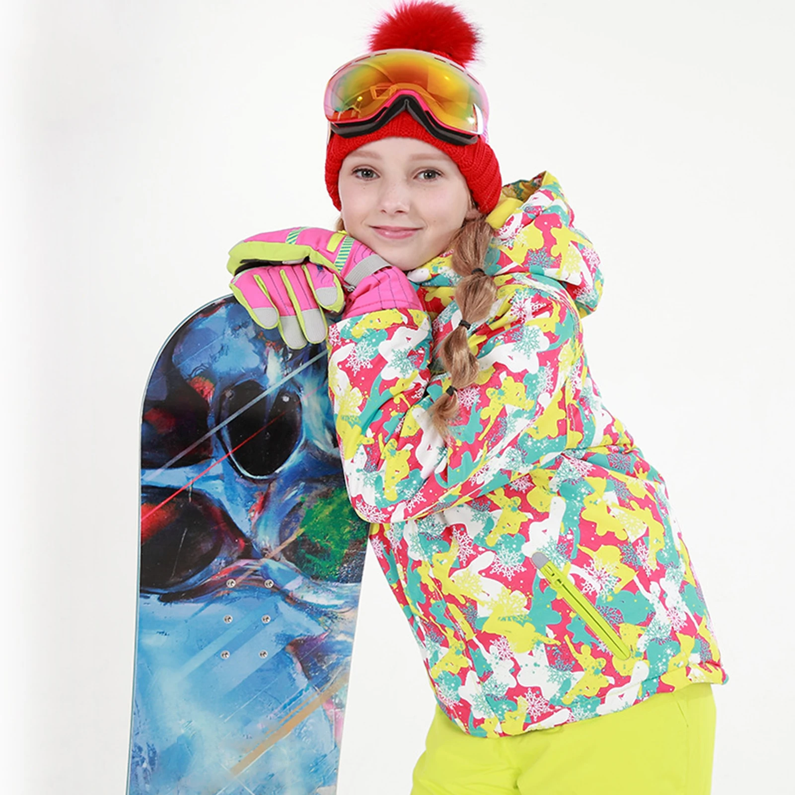 Traje de nieve infantil impermeable con forro polar y capucha - imagen 4