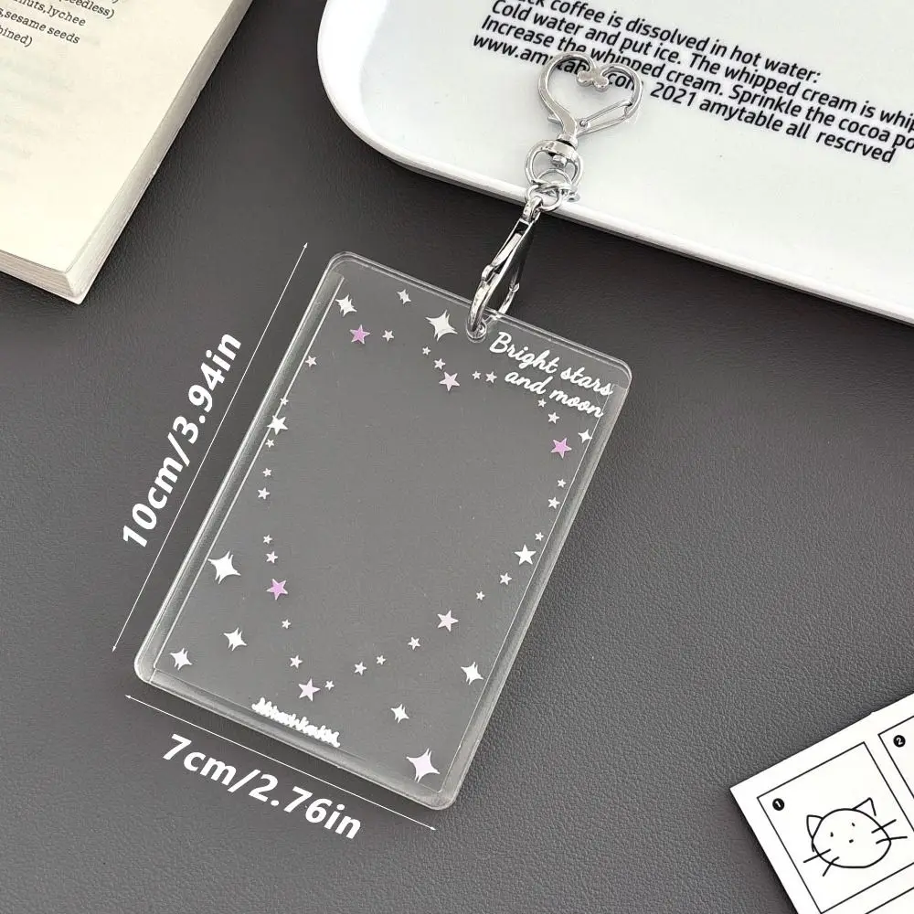 Portafotos Acrílico con llavero y protector de tarjetas diseño corazón - imagen 5