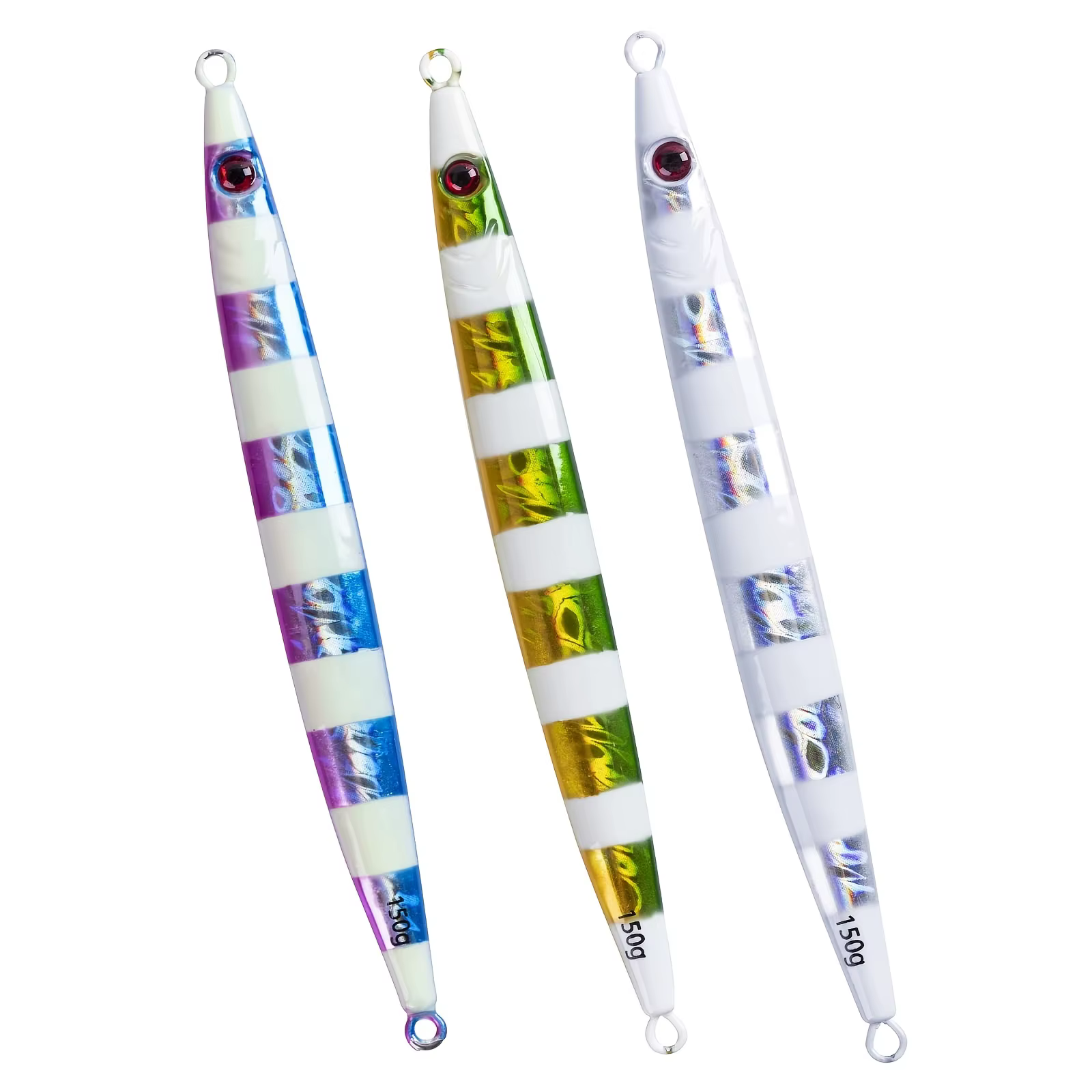 Jig Vertical con brillo - Plomo caída rápida 100g para mar