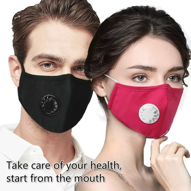 Mascarilla de algodón para adultos en color oscuro
