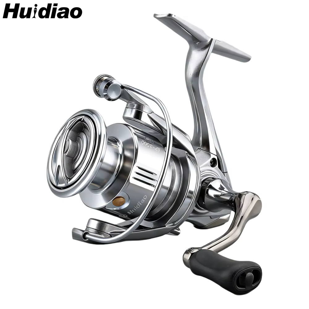 Carrete giratorio Huidiao AP-II 12kg/26lb, respaldo cero y mango CNC - imagen 4
