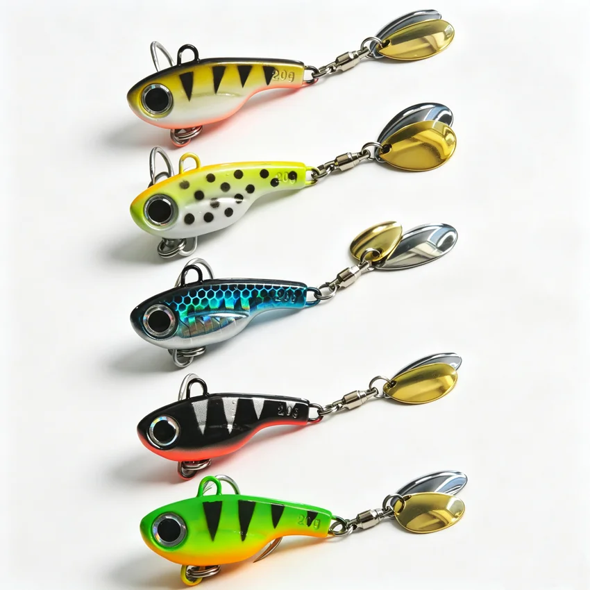 Vib Metal Cuchara giratoria con brillantes para trucha - imagen 4
