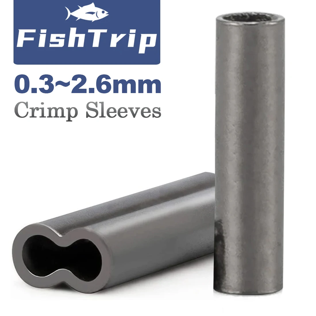 FishTrip Mangas de engarce – Conector doble latón anticorrosión