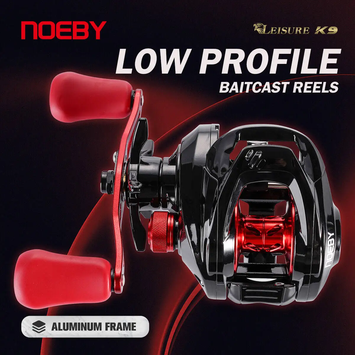 Carrete de pesca Noeby perfil bajo con freno magnético - imagen 3