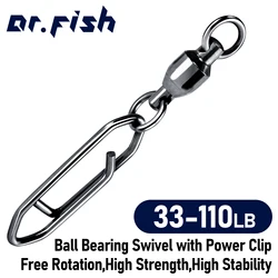 Esmerillones de pesca – clip de potencia acero inoxidable rodamiento