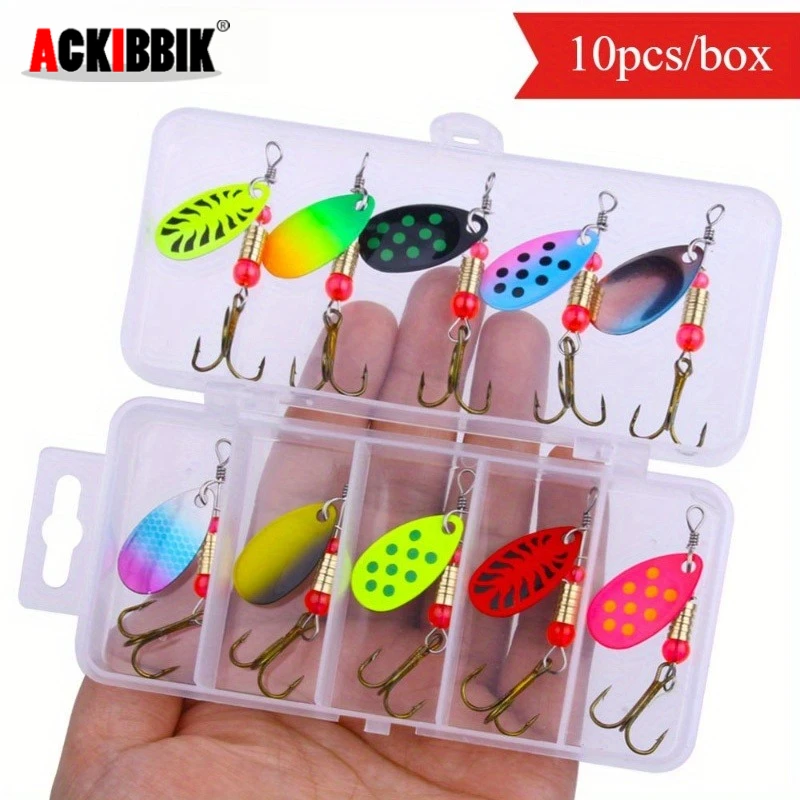 Señuelo cuchara giratoria metálico multicolor triple para lubina - imagen 2