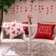 Fundas cojín San Valentín de lino con besos y abrazos rojos - imagen 2