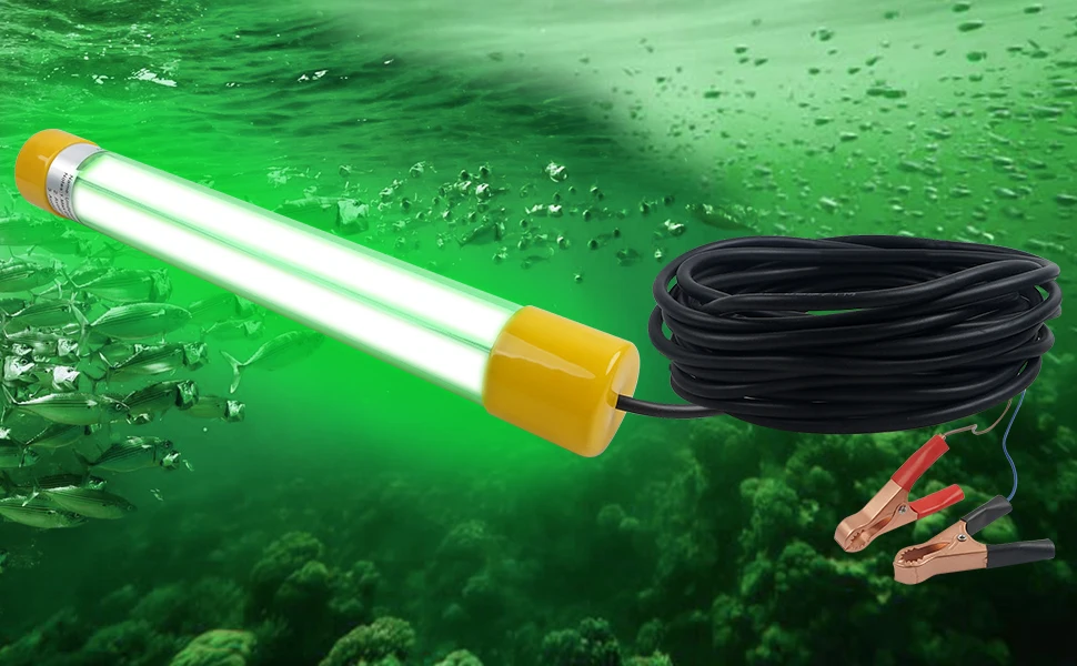Luz LED en funcionamiento bajo el agua