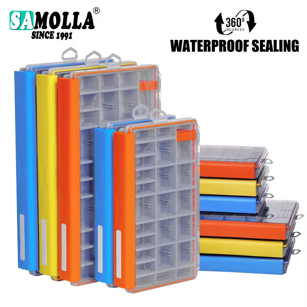 Caja de aparejos pesca impermeable grande para anzuelos y señuelos