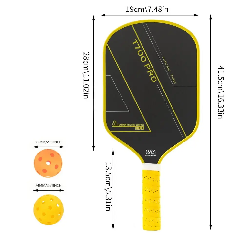 Detalle de la pala de pickleball