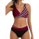 Bikini vintage de talle alto ajustable, dos piezas con cintura alta