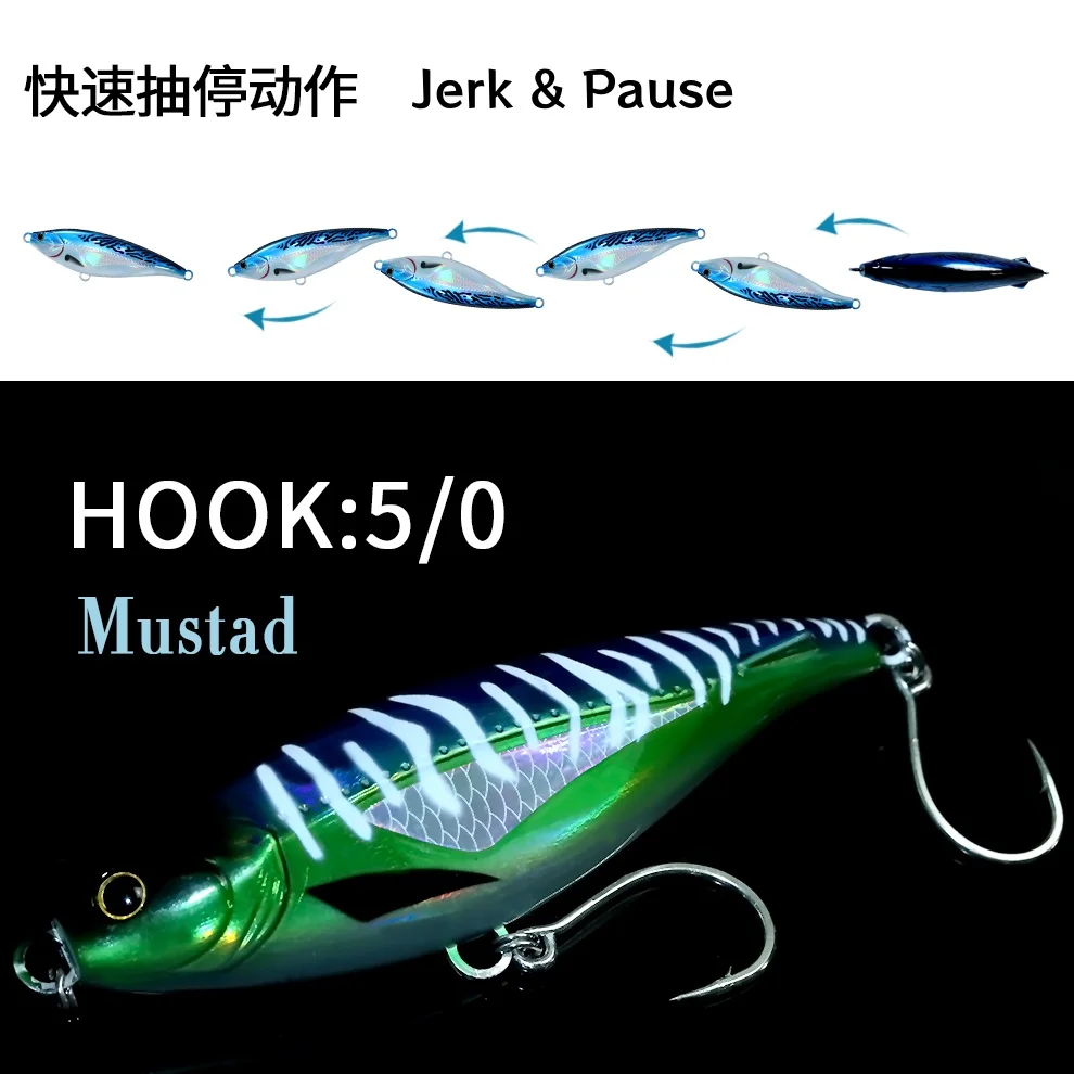 Swolfy stickbait hundimiento lento – lanzado largo para lubina y atún - imagen 2